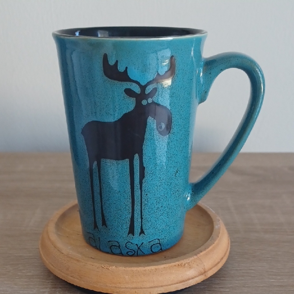 2 FOR $20 Alaska Black Leggy Moose Tall 14 Oz Ceramic Mug